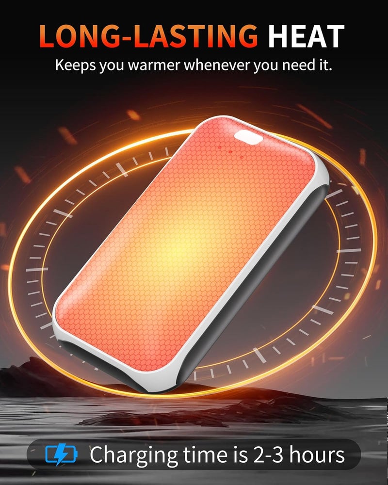Lerat Hand Warmers Rechargeable, 2 Pack Electric Hand Warmer, Reusable Portable Pocket Heater USB Handwarmers, Gifts for Men, Women, Indoor, Outdoor, Hiking, Skiing, Camping, Hunting Accessories - Image 2